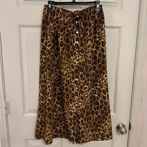 Vintage Midi Cheetah Print Skirt